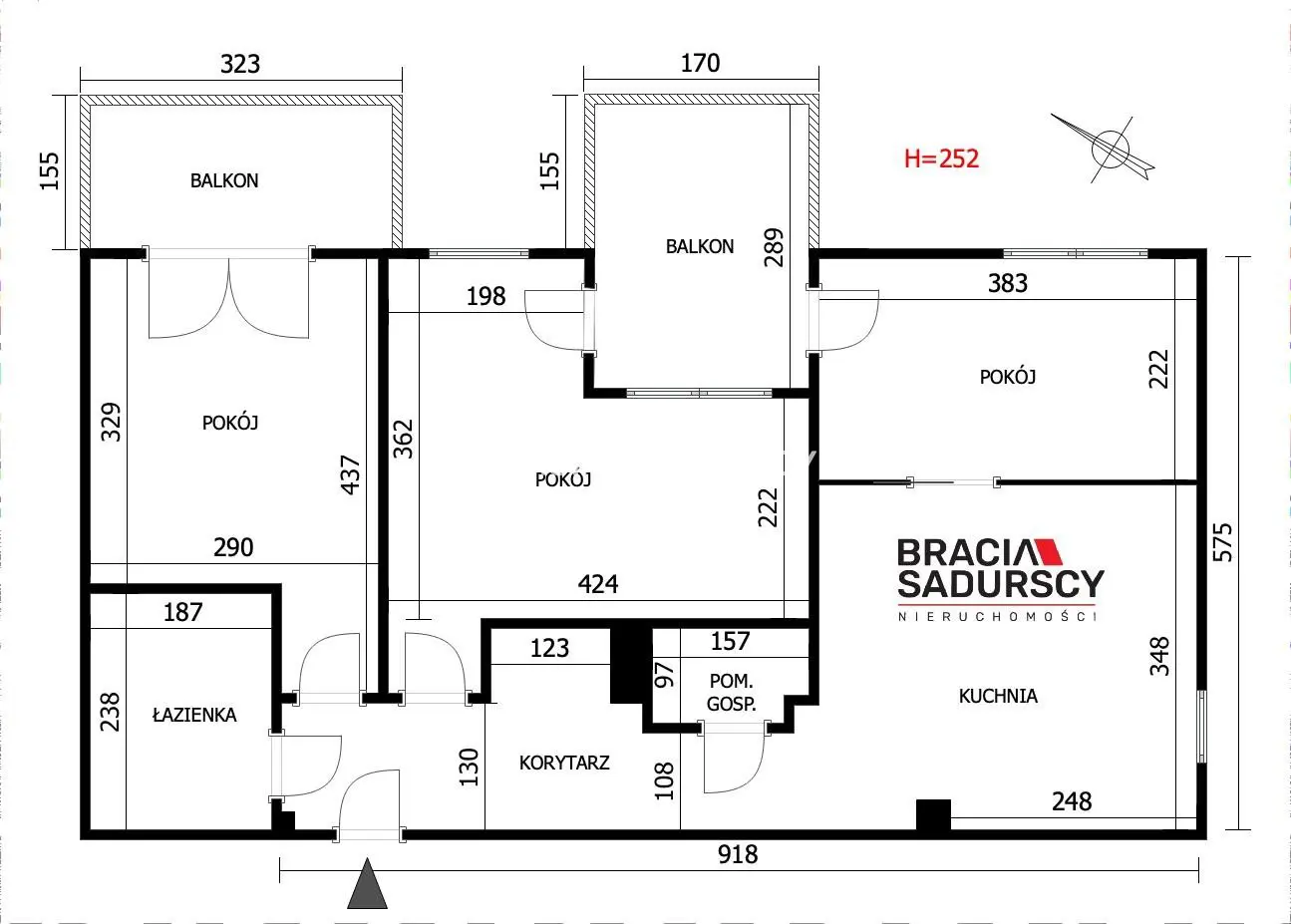 3-POKOJOWE, DWA BALKONY, ATRAKCYJNA LOKALIZACJA