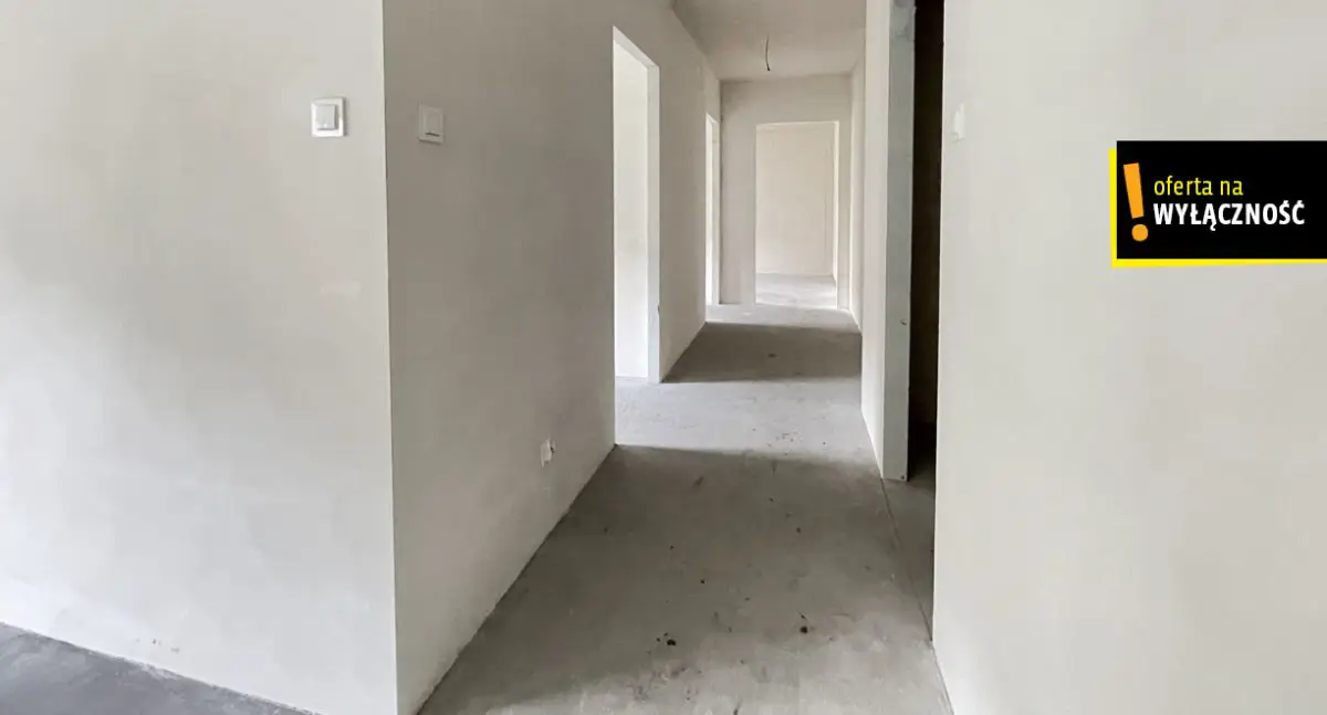 4 pokoje w stanie deweloperskim, ogródek 82,38 m²