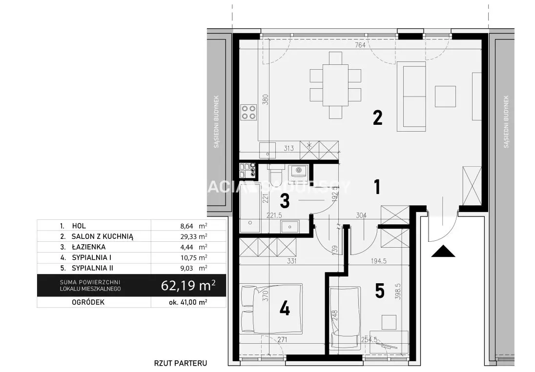 Mieszkanie 3-pokojowe z możliwością wydzielenia 4