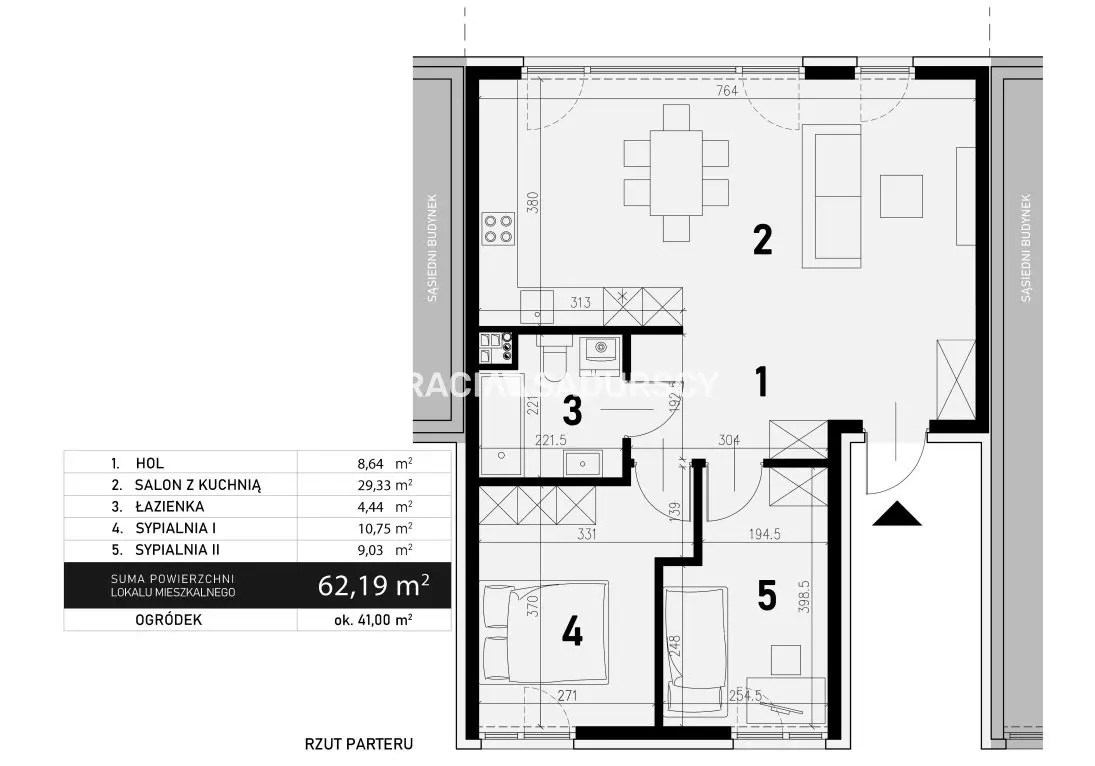 Mieszkanie 3-pokojowe z możliwością wydzielenia 4