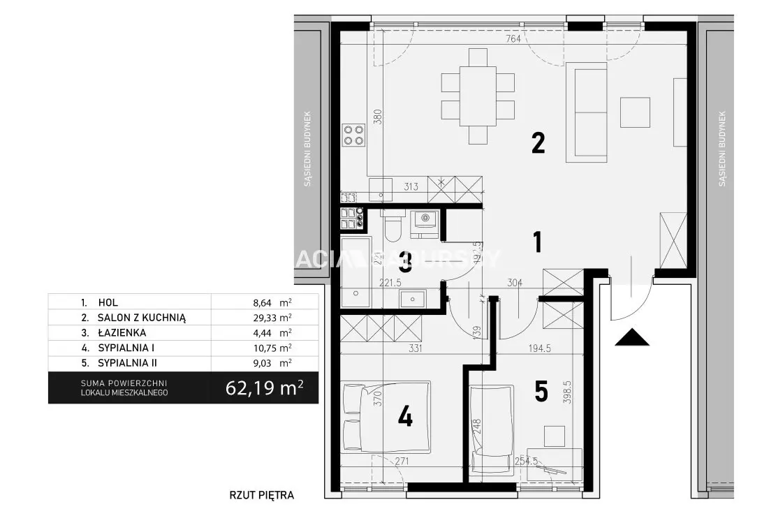 Mieszkanie 3-pokojowe z możliwością wydzielenia 4