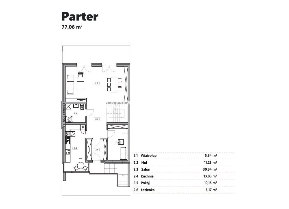Bliźniak z garażem i ogrodem - 245,38 m2