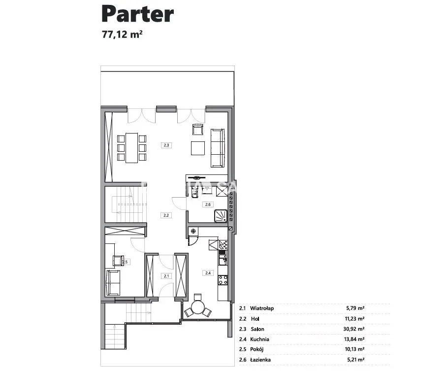 Bliźniak z garażem i ogrodem - 245,38 m2