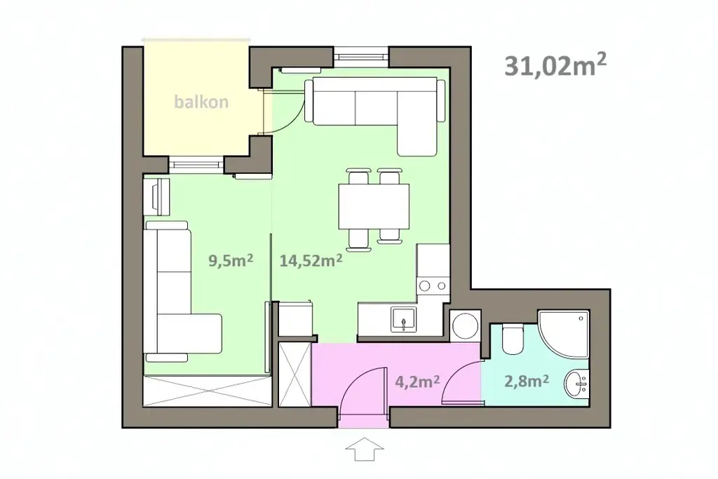 Mieszkanie 31 m² na sprzedaż - Kołobrzeg