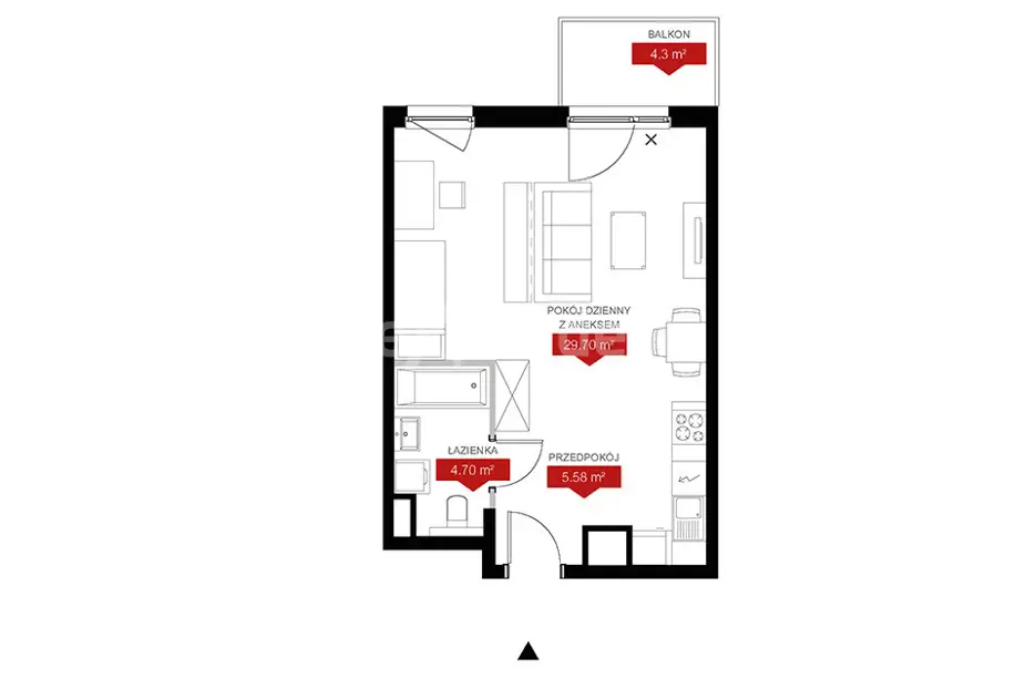 Mieszkanie 40m2/balkon