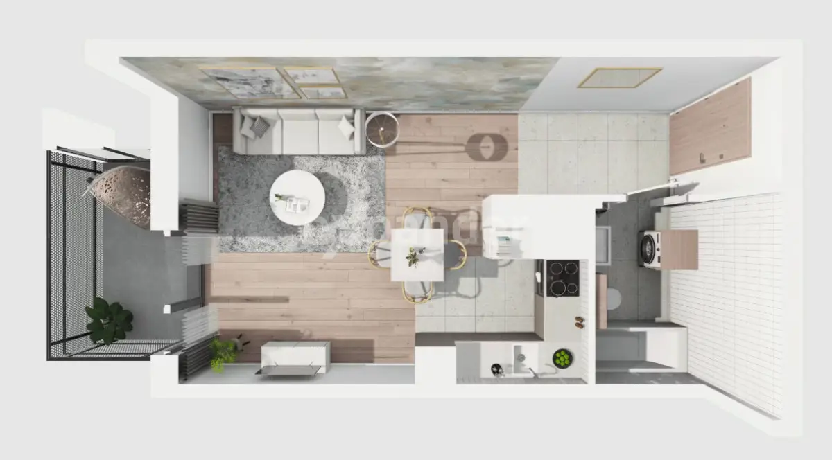 Klasyczna kawalerka z balkonem.