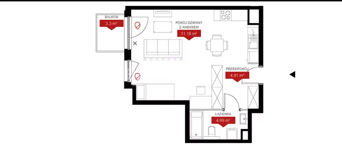 Wygodne mieszkanie 41m2 od zachodu.