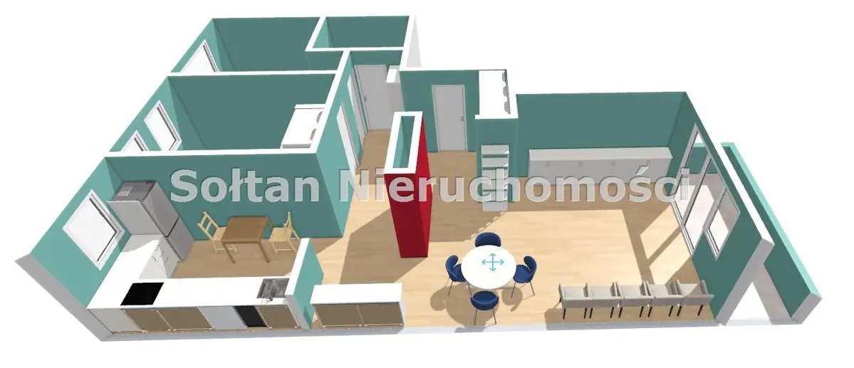 3-4 pokoje, balkon, lokalizacja blisko Merta