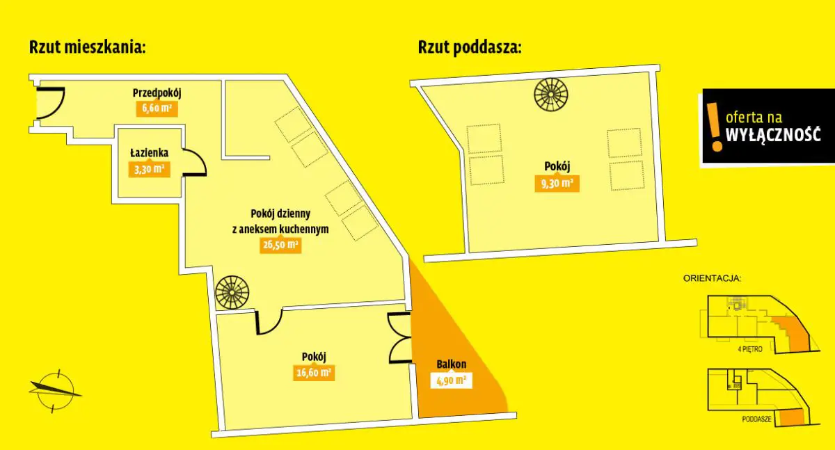 Śródmieście, 55.8m2, 3 pokoje