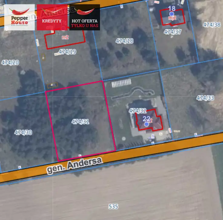 Atrakcyjna działka 1664m² w Koleczkowie