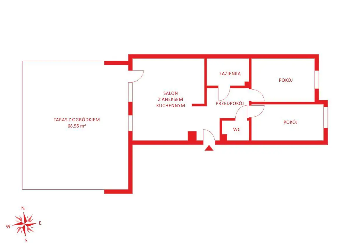 Nowoczesne 3 pokoje z ogrodem | Projekt architekta