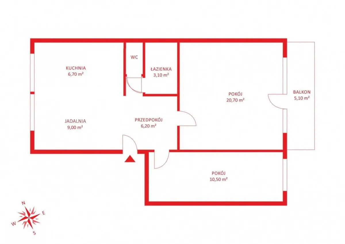 2 pokoje w cichej części Moreny